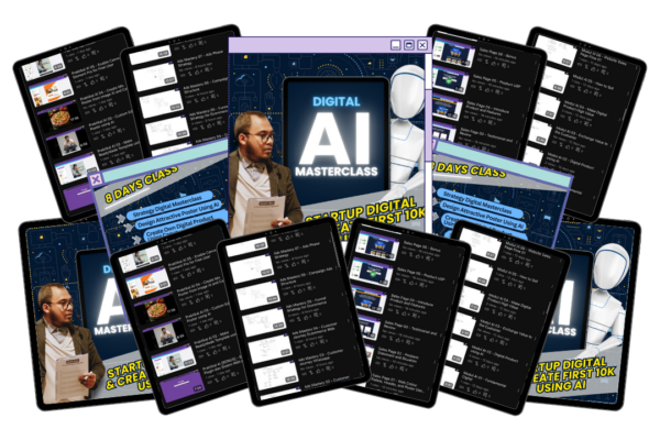 8X Modul Digital Masterclass AI + Template Sales Page